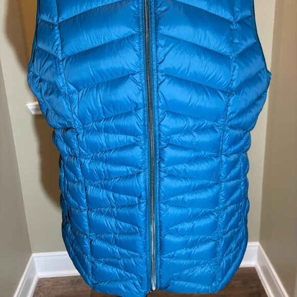 Westbound Sleeveless Puffer Vest Blue Green Zipper - Picture 3 of 6
